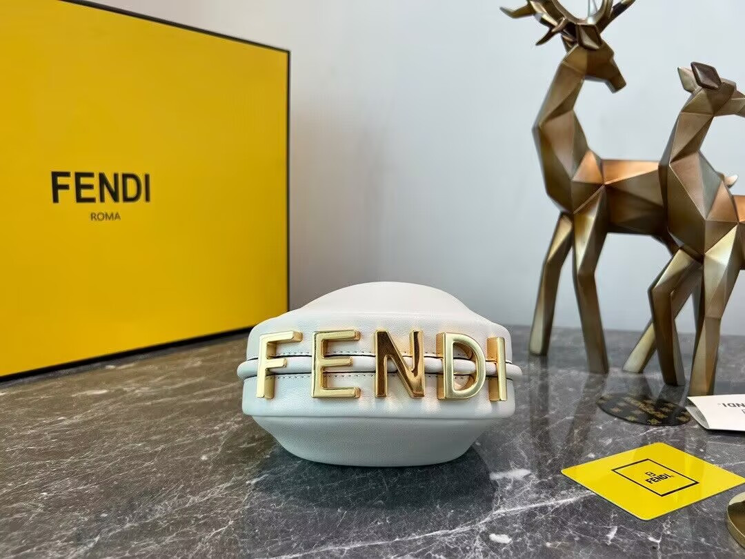 F**di nano F**digraphy hobo bag 14x5x16.5cm